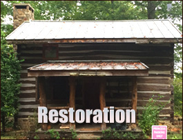 Historic Log Cabin Restoration  Indian Trail, North Carolina